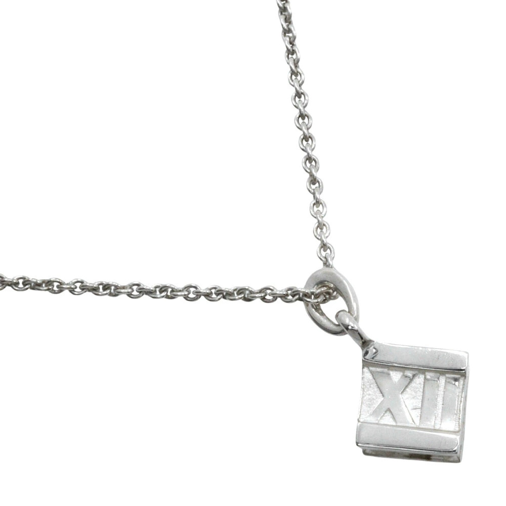 Tiffany Co Atlas Cube Necklace Sterling Silver Italy Silver